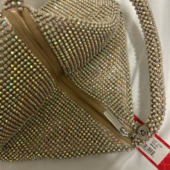 Kelly & Kattie evening purse bag, gold multi colors. Wrist strap - Picture 8 of 11